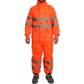 Resim Kkdavm Bestguard Yağmurluk Oxford Reflektörlü Turuncu Takım 