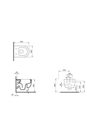 Resim Bocchi V Tondo Rimless Kısa Asma Klozet Mat Beyaz 