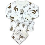 Resim Sema Baby Sleeper Cactus Bebek Pijama Takımı 6-9 Ay - Ekru 