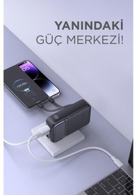 Resim 1027 20000 Mah Type-c Lightning 22,5 W Hızlı Şarj Dijital Göstergeli Powerbank Siyah 
