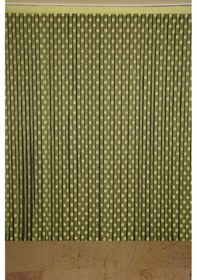 Resim Puanlı Model Yeşil Renk İp Perde Hazır Düğmeleri Dikilmiş İp Perde 300 280 Cm Yeşil 