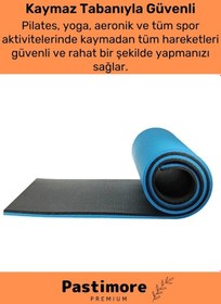 Resim Taşıma Askılı Konfor Modeli Çift Taraflı Kaymaz Yoga Meditasyon Minderi Mavi Siyah Mat Çok Renkli 