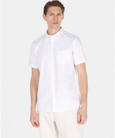 Resim Colin's Colins Regular Fit Shirt Neck Düz Erkek Beyaz Kısa Kol Gömlek Cl1073847 Cl1073847 Q1.v1 Wht Beyaz 