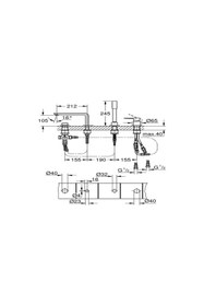 Resim Grohe Lineare Dört Delikli Küvet Bataryası 19577001 