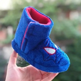 Resim Mychild Spiderman Figürlü Çocuk Panduf ,ev Ayakkabısı , Kaydırmaz Taban Panduf , Anaokulu Kreş Ayakkabısı,warm 