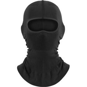 Resim Gatherco Buz İpek Güneş Koruyucu Maske Tam Yüz Spor Başlık Bisiklet Motosiklet Sürüş Maskesi Siyah 