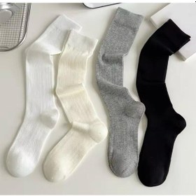 Resim Hankarayel Dizaltı Çorap Seti Bot&çizme Çorabı 4'çift Çok Renkli 