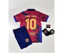 Resim F.c B.a.r.c.e.l.o.n.a 2025/26 Yeni Sezon Lamine Yamal Çocuk Forması 4'lü Set (Konsept-10) Armalı 