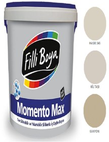 Resim Filli Boya Momento Max Tam Silinebilir Yıkanabilir Silikonlu Mat Boya 2,5lt (kil Taşı) M.MAX2.5LT 