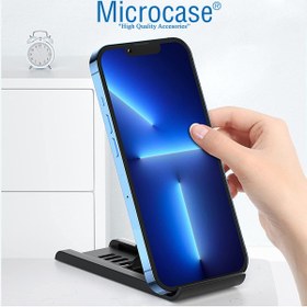 Resim Microcase Masaüstü Katlanabilir Mandallı Telefon Tablet Tutucu Stand 6 Kademeli Siyah - Al3490 