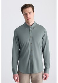 Resim Ds Damat Comfort Haki Örme Gömlek 5hc02td02265m H01 