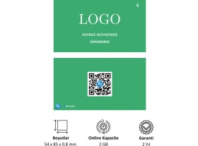 Resim Destade Nfc ve Qr Kod Özellikli Temassız Dijital Kartvizit 