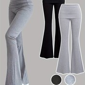 Resim 2 adet Kızlar için Yazlık Rahat Paça Pantolon - Elastik Bel, Katlanmış Detay, Düz Renk Siyah ve Gri, Hafif ve Nefes Alabilir, Yoga, Koşu, Açık Hava Aktiviteleri, Yoga Kıyafeti, Minimalist Tasarım, Rahat Uygunluk 