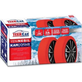 Resim BTL OTOMOTİV Kar Çorabı X-Large Ebat Yeni Nesil Kolay Montaj Zincir Muadili 