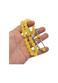 Resim Han Ticarethane Limon Sarısı Küre Kesim Özel Cam Tesbih 