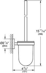 Resim GROHE Start QuickFix Tuvalet Fırçası Seti | Duş / Banyo Aksesuarları | Krom | 41185000 
