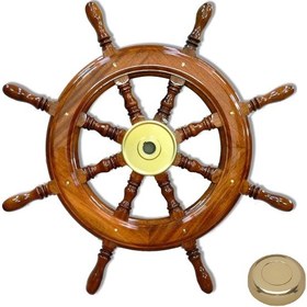 Resim Ahşap Dümen Simidi. Tekne Dümeni. 60cm. Tipo T2 Dümen 