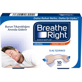 Resim Breathe Right Burun Bandı Orijinal Küçük/Orta Boy 10'lu 