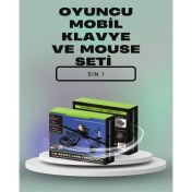 Resim Buğz Ergonomik Tasarımlı Kablosuz Oyun Seti – Mobil Cihazlarla Uyumlu Klavye Mouse Kiti 