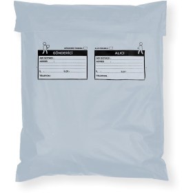 Resim Cepsiz Gri Kargo Poşeti 24x30+5 cm - 100 Adet 