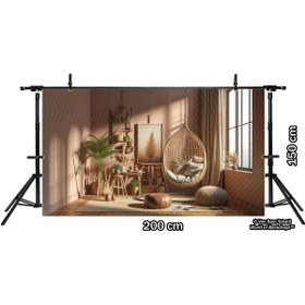 Resim Venspor Bohem Tarzı Modern Salon Arkaplanı, 200x150cm, Fon, Duvar Örtüsü 