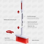 Resim Hagibis Temizleme Yumuşak Fırça Klavye Temizleyici 5'i 1 Arada Çok Fonksiyonlu Bilgisayar Temizleme Araçları Kiti Köşe Boşluğu Silgi Bluetooth Kulaklık için Tuş Çektirmesi Lego Dizüstü Bilgisayar 