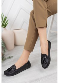Resim Khayt Tassel Casual Günlük Kadın Babet Ayakkabı Siyah 