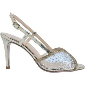 Resim Poletto Hakiki Deri /tekstil Altın Sandalet Gece/abiye 380 33-2175 Altın 