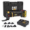 Resim Cat DX41 18 Volt 4.0Ah Li-ion Tek Akülü Kömürsüz Profesyonel Çok Amaçlı Devir Ayarlı Raspalama-14 Adet Aksesuar 