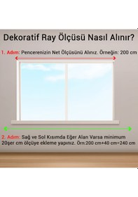Resim Dekoratif Perde Kornişi Alüminyum Dekoratif Ray Korneşi 100 Cm 