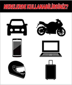 Resim HEDİYENE BAK Joker Yüzü Maske 3 Araç, Araba, Oto, Motorsiklet, Kask, Laptop, Cam Sticker 20x16 cm 