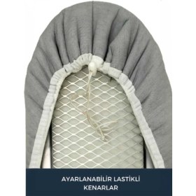 Resim Normadia Ayarlanabilir Keçeli Süngerli Yanmaz Lastikli Ütü Masası Kılıfı 