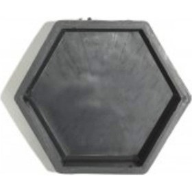 Resim Plastik Parke Taşı Kalıbı Tekli Desensiz Altıgen 6 Cm (10 Ad) 