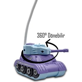 Resim summitsport Masa Lambası Kalemlikli Çocuk Masa Lambası Gece Lambası Çocuklar Için Gece Lambası Tankoyuncak Masa Lambası 