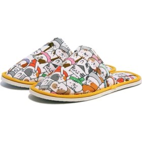 Resim Chochili Beyza Kedi Erkek Ev Terlik Yumuşak Taban 