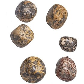 Resim Doğal Leopar Kahverengi Sarı Jasper Taşı Kütle 