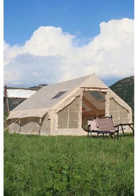 Resim Robo 12 Kişilik 4 Mevsim Şişme Kamp Çadırı (Oxford 210T UPF>40 Kumaş, -40 °C'ye Kadar Kullanım) 