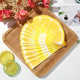 Resim 40'lı Paket Limon Baskılı Kağıt Peçete - Çift Taraflı Sarı & Beyaz Limon Dilim Tasarımı, Partiler, Aile Toplantıları, Doğum Günleri, Düğünler ve Daha Fazlası İçin Mükemmel - Ev, Oteller, Kafeler & El İşi için Çok Yönlü Dekorasyon, Limon Süslemeleri, Kutlama Aksesuarları, Eğlenceli Tasarım 