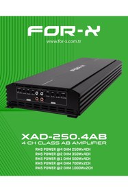 Resim For-X XAD-250.4AB 4 KANAL PRO OTO AMFİ 