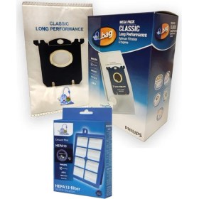 Resim Populer Philips Uyumlu HR8599 Elektrikli Süpürge Mega 12'li Paket Toz Torbası + Hepa Filtre 