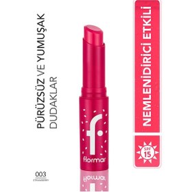 Resim Flormar Lip Balm Meyve Kokulu Renkli Dudak Nemlendiricisi 003 Strawberry 