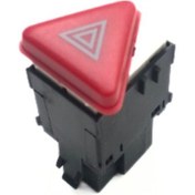 Resim Nova Skoda Fabia 1 2000-2008 Kırmızı Üçgen Dörtlü Flaşör Düğmesi 6y0953235 