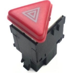 Resim Nova Skoda Fabia 1 2000-2008 Kırmızı Üçgen Dörtlü Flaşör Düğmesi 6y0953235 