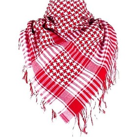 Resim Askeri Puşi, Şal, Bandana, Eşarp Kırmızı - Beyaz 