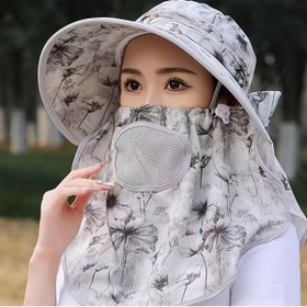 Resim Balıkçı Şapkası Kadınlar için Yazlık Bisiklet Güneşlik Yüzlük Geniş Kenarlı Dış Mekan Tam Koruma Nefes Alabilir 