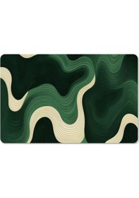 Resim Dijital Baskılı Kapı Önü Paspas Ev İçi Ve Dışı İçin Banyo Lavabo Balkon Mutfak İçin Ve Yıkanabilir Yeşil Ve Bej 