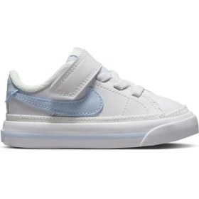 Resim Nike Beyaz - Mavi Bebek Yürüyüş Ayakkabısı DA5382-129-NIKE Court Legacy (Tdv) 