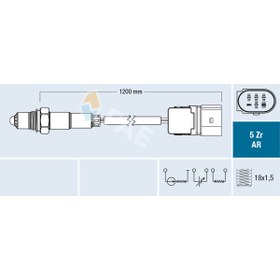 Resim Fae 1 ADET LAMBDA SENSÖRÜ 1.8T-2.0 AWT-ALT 06B906265DFAE 