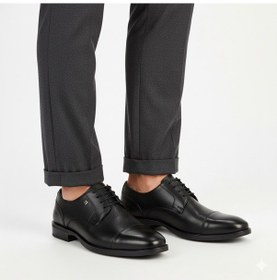 Resim Fosco 3129 Hakiki Deri Klasik Erkek Ayakkabı Siyah 