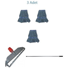 Resim Geniş Yedek Islak Mop Paspas Takımı - 3 ad 25 Cm. 500 Gr. Islak M 